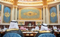 King Salman delivering his speech at the opening of one of the Shura Council terms. (SPA)