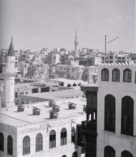 Aerial image of Historic Jeddah showing a number of mosques. (Darah Foundation)