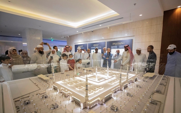 Model of the Prophet&#039;s Mosque at the Architecture of Prophet&#039;s Mosque Exhibition in al-Madinah al-Munawwarah. (SPA)