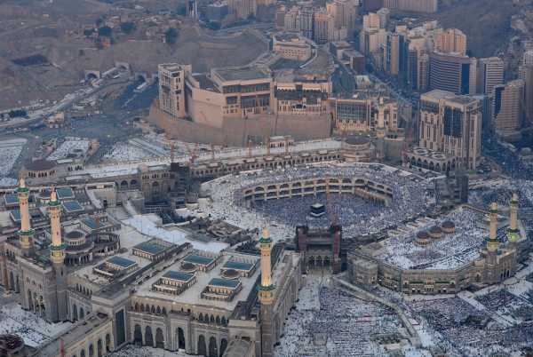 Aerial view of the Grand Mosque during the Hajj season of 2016. (SPA)