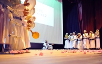 A group performing the art of Majroor, a folkloric art in the western region of the Kingdom.