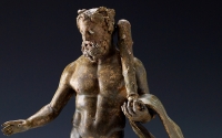 The statue of Hercules is in the archaeological village of al-Faw, southwest of Riyadh. (The Ministry of Culture)