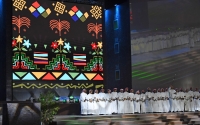 The Aseeri Step dance in the opening operetta of the Aseeri Step Festival in the city of Abha. (Ministry of Culture)