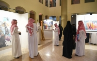 Visitors at the Saudi Contemporary Art Exhibition. (SPA)