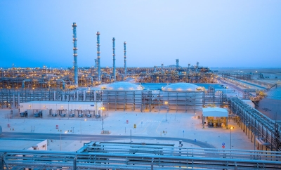 The Wasit Gas Plant north of al-Jubayl. (Aramco Media Center)