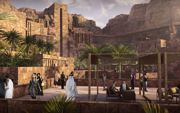 An illustration of Dadan oasis as part of the Journey Through Time Masterplan. (Media center of the Royal Commission for AlUla)