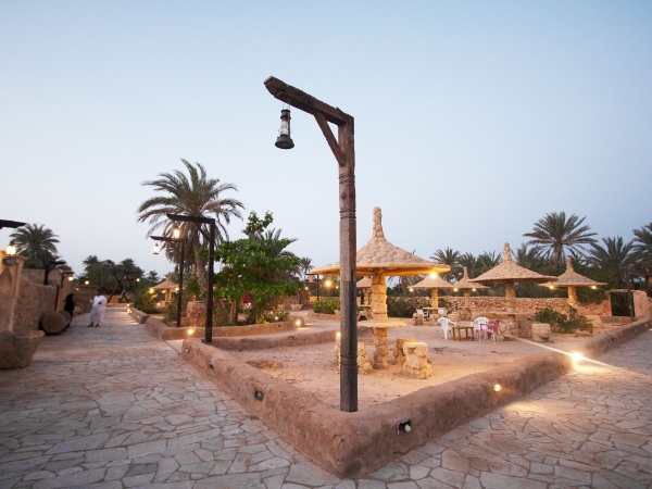 The internal square in al-Qassar village after its development. (Saudipedia)