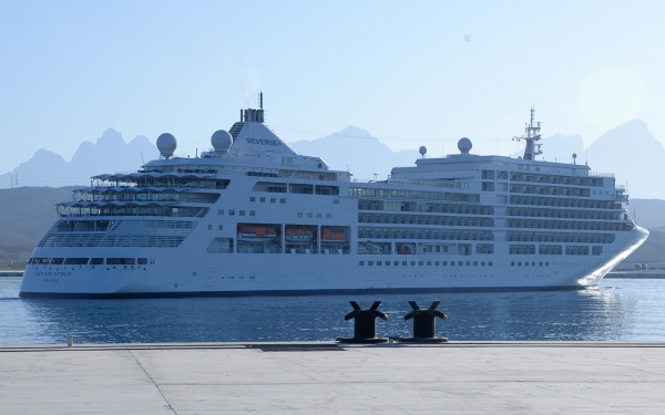 A passenger ship at the Port of Duba on the Red Sea coast. (SPA)