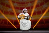 An artist playing the oud at a Saudi concert. (SPA)