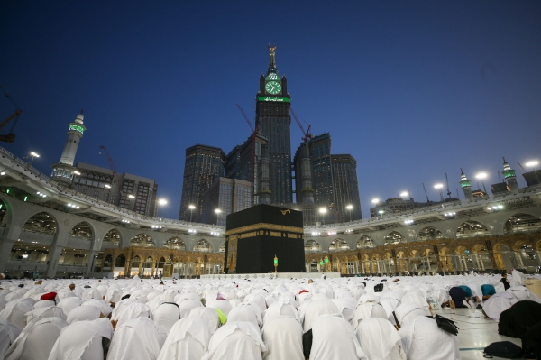 The Clock Tower in Makkah al-Mukarramah adjacent to the Grand Mosque. (Saudipedia)