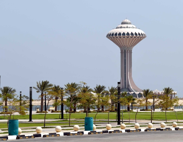 The water tower in al-Khubar City in the Eastern Province. (Saudipedia)