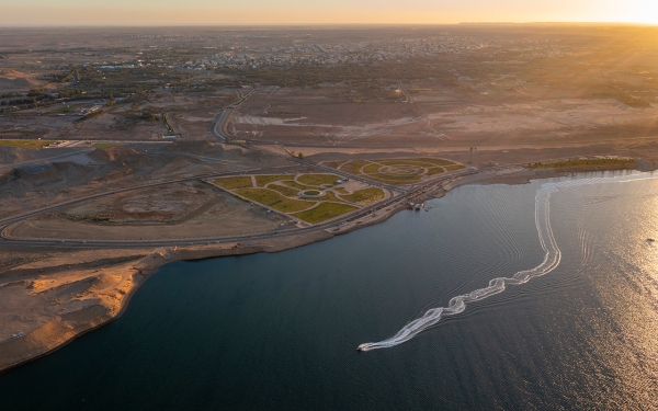 Dawmat al-Jandal Lake in al-Jawf Province. (SPA)