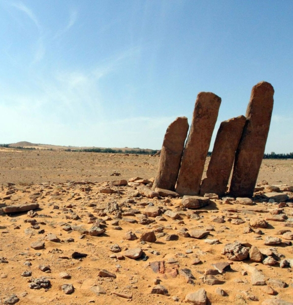 Columns of Rajajil are archeological sites in al-Jawf Province. (SPA)