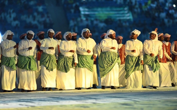 A musical band at al-Janadriyah Festival operetta. (SPA)