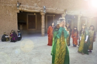 A group of girls playing al-Tish game. (SPA)