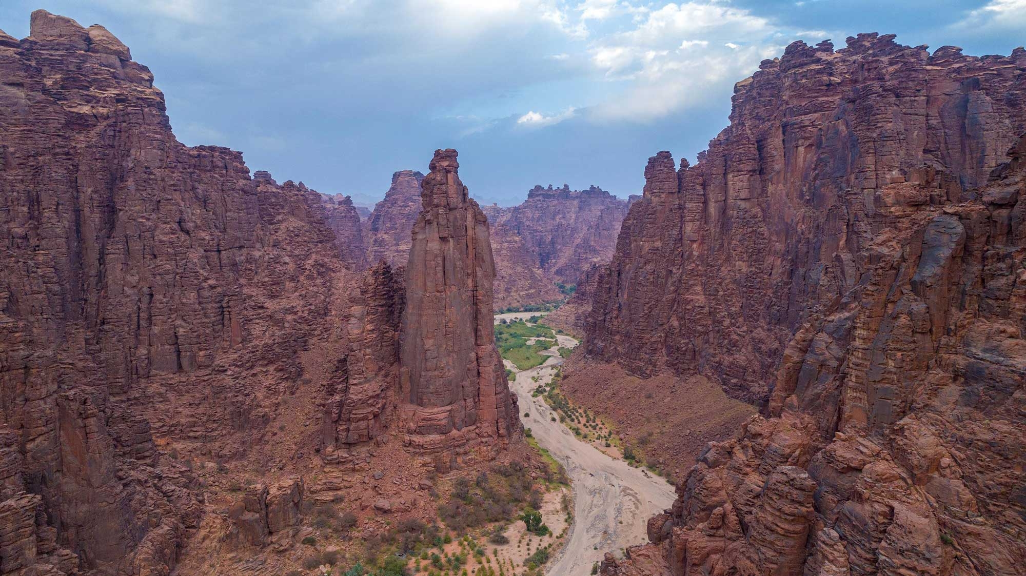 A top view of Wadi ad-Disah in Tabuk Province. (SPA)