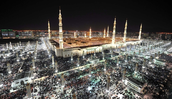 The external courtyards of the Prophet&#039;s Mosque. (SPA)