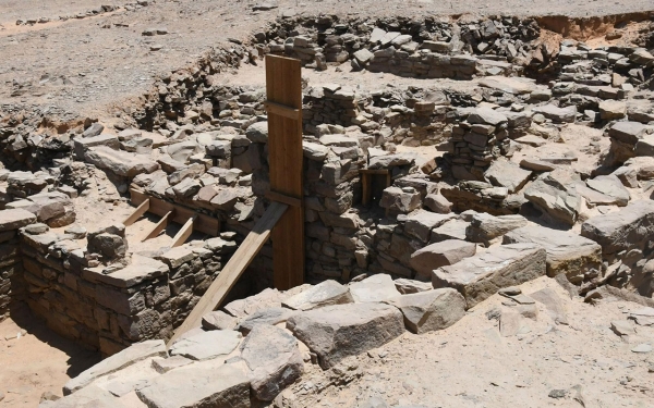 One of the archaeological sites in Tayma&#039; Governorate. (SPA)