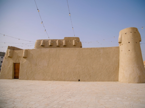 The historic Muhayris Palace after its rehabilitation and restoration. (Saudipedia)