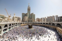 Aerial photo of the Grand Mosque. (Saudipedia)