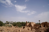 The remains of mud buildings in Sadous Village, located northwest of the capital, Riyadh. (Saudipedia)