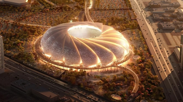 An illustration of Aramco Stadium project. (Saudi Aramco)