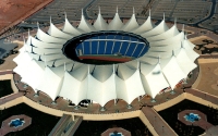 King Fahd Sports City Stadium in Riyadh. King Abdulaziz Foundation for Research and Archives (Darah)