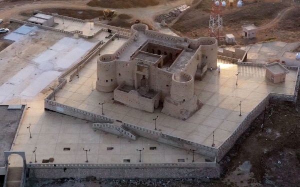 Aerial image of Al-Dosaria Castle in Jazan (SPA)