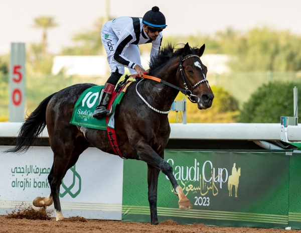 One of the riders during the Saudi Cup 2023. (SPA)