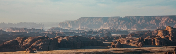 Panoramic image of AlUla Mountains. (Royal Commission for AlUla Governerate)