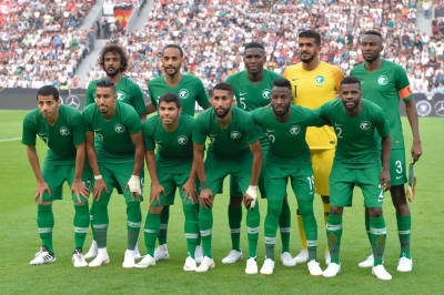 The Saudi national team in the 2018 FIFA World Cup. (SPA)