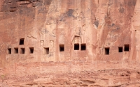 The historical Lion Tombs at Jabal Ikmah in al-Ula. (Soudipedia)