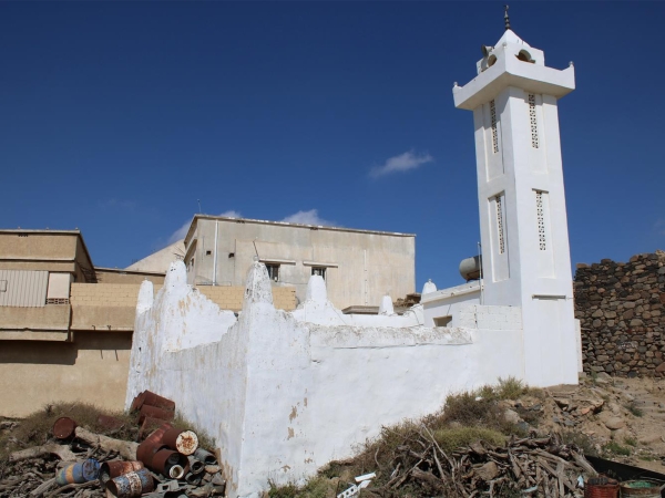 Al-Hisn al-Asfal Mosque, in al-Naseem center, governed by the city of Abha, in Aseer, is covered by the Project for the Development of Historical Mosques (SPA).