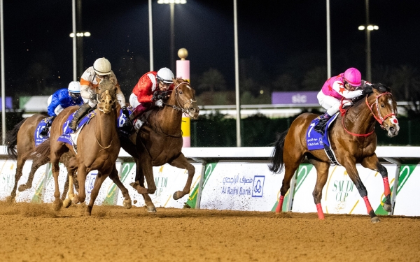 Part of the competitions of the Saudi Cup for horse racing in 2021. (Media Center of the Saudi Cup for horse racing)