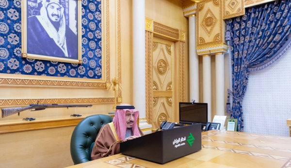 King Salman Bin Abdulaziz during the inauguration of the Riyadh Metro. (Royal Commission for Riyadh City)