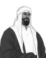 An illustration of Imam Mohammed Bin Saud. King Abdulaziz Foundation for Research and Archives (Darah)