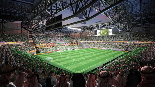 Design of King Khalid University Stadium. (Media Center of the Saudi Arabian Football Federation)