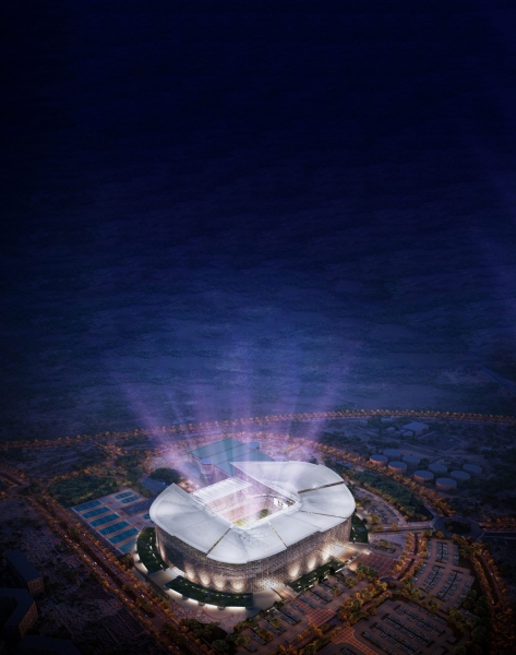 Design of King Khalid University Stadium. (Media Center of the Saudi Arabian Football Federation)