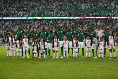 The Saudi national team lineup in the Asian Cup tournament. (Saudipedia)