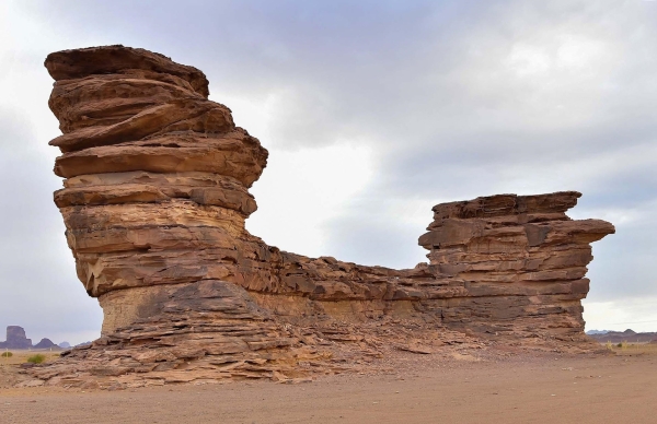 Jabal al-Safinah located eighty km west of Tabuk city. King Abdulaziz Foundation for Research and Archives (Darah)