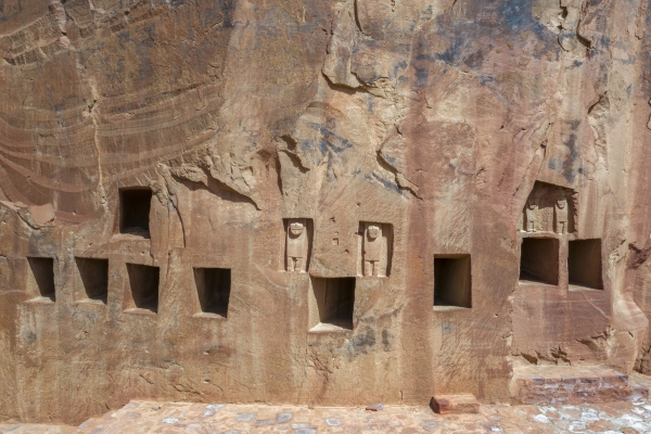 Monuments of the historical city of Dadan, in al-Ula, northwest of the Kingdom of Saudi Arabia (the Ministry of Culture).