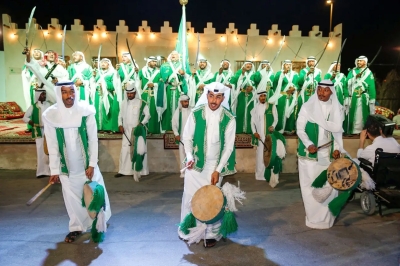 Al-Haida Dance in the Eastern Province, also known as "al-Ahsa Ardah." (SPA)