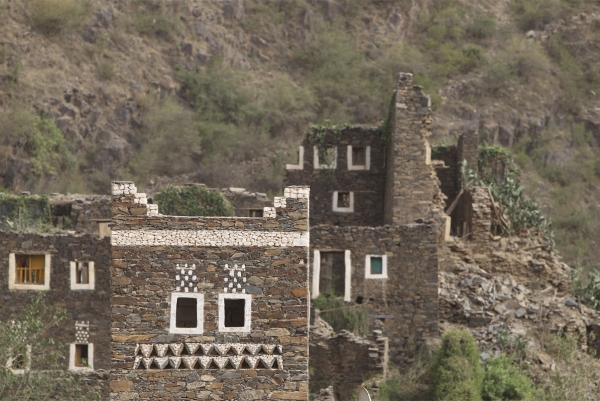 Historic buildings in Rijal Village Governorate, located in Rijal Alma Governorate, Aseer Province. (Saudipedia)