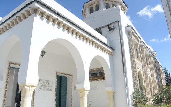 The entrance to the women's prayer area at King Abdulaziz Mosque in Tunisia. (SPA)