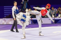 Saudi taekwondo athlete Dunya Abutaleb. (Saudi Olympic and Paralympic Committee Media Center)