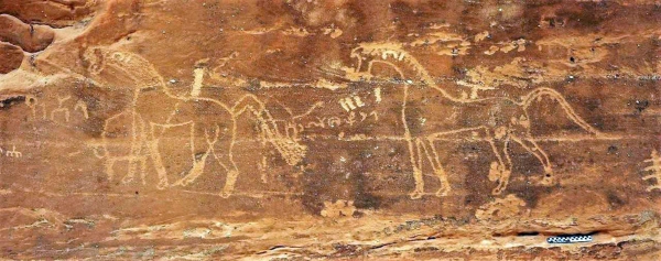Rock carvings at the Buqayq Archaeological Cemeteries. (SPA)