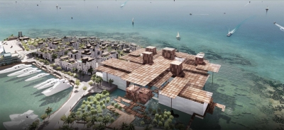 A conceptual illustration of the ocean basins and coral farms in Jeddah Central Project. (Jeddah Central Project Media Center)