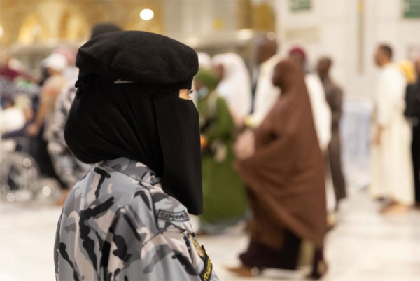 Saudi army woman of the Special Forces for Hajj and Umrah Security. (SPA)