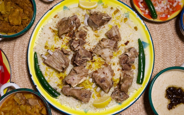 Saudi kabsa, one of the famous rice dishes in the Kingdom. (Saudipedia)