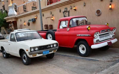 Ancient cars showcased in the Found Influence from the Past Museum in Rafha. (SPA)